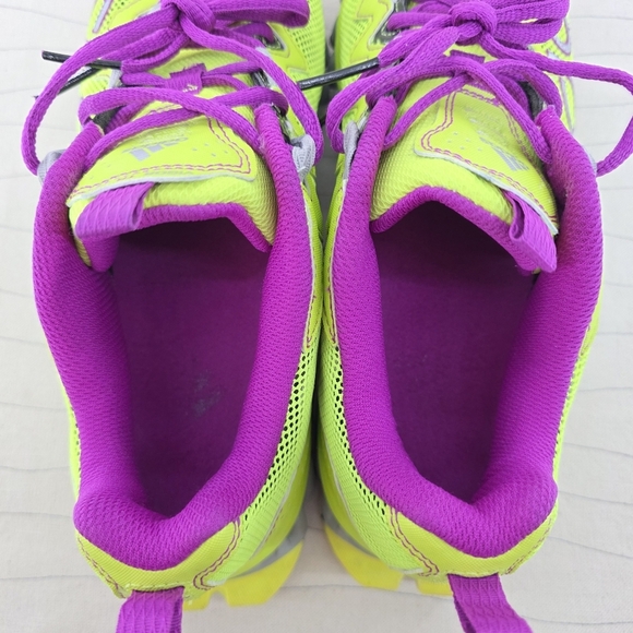 Adidas Womens Vigor TR Black Neon Yellow Purple Trail Running Shoes G66615 Sz 10 - Picture 14 of 15